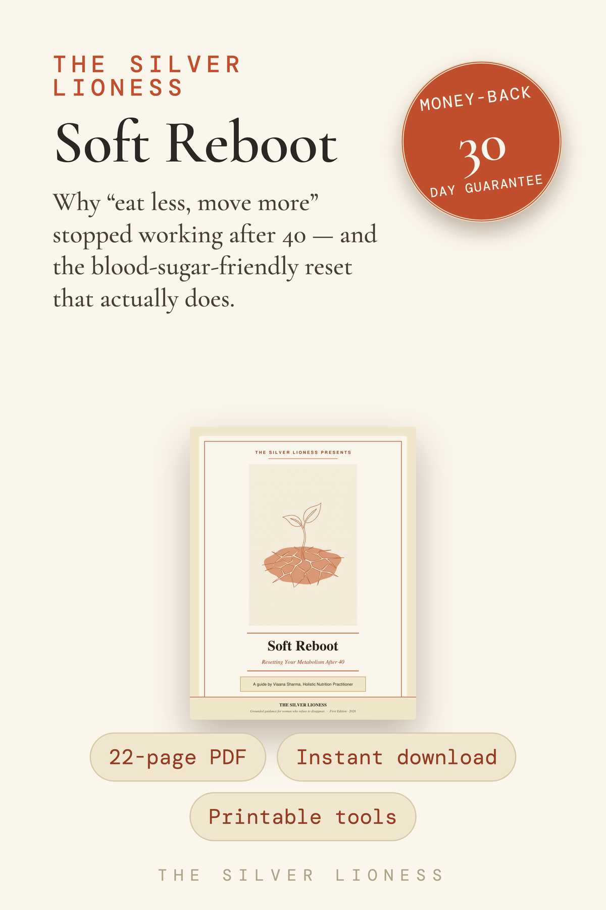 Soft Reboot — 22-page PDF, instant access, printable tools, 30-day money-back guarantee