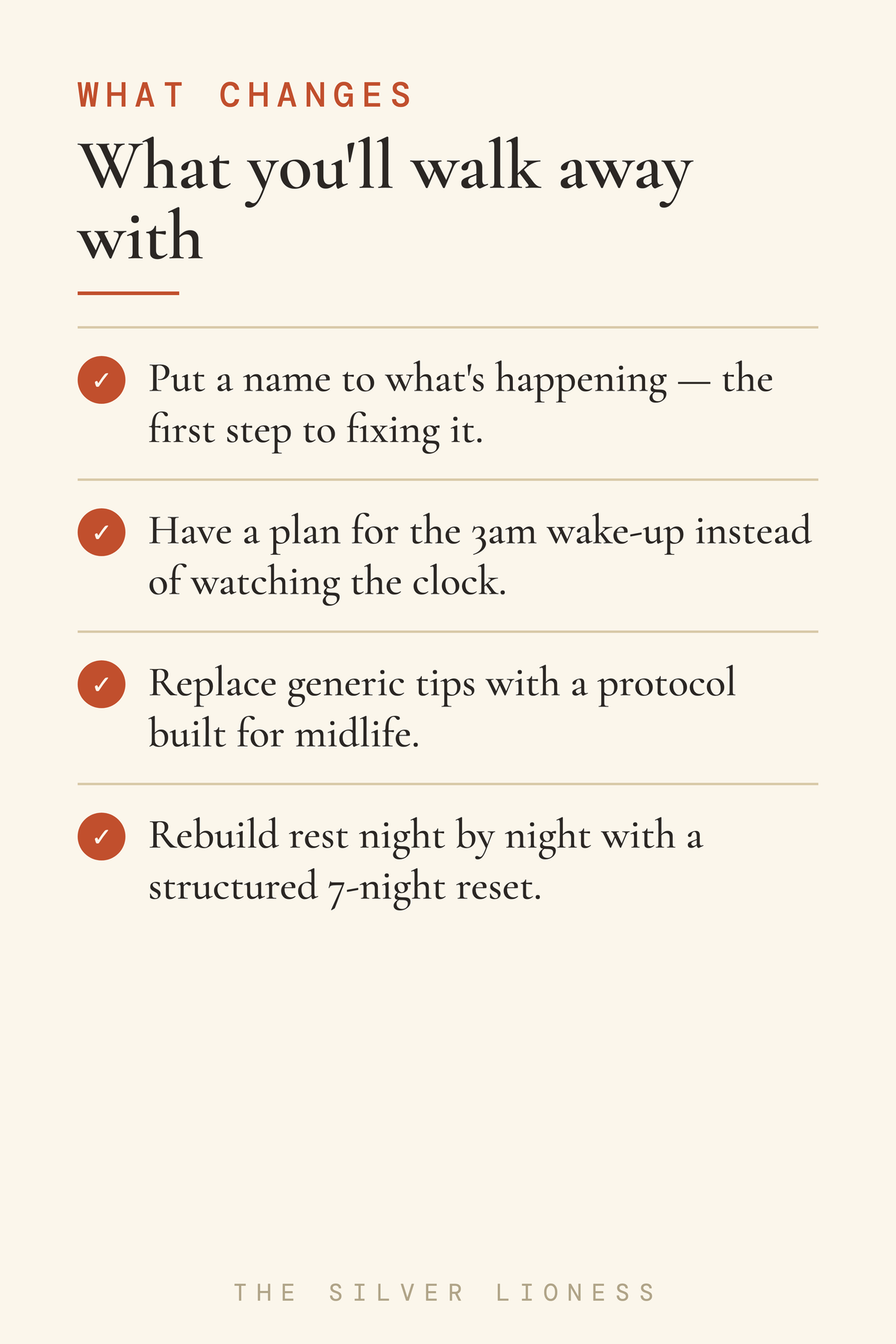 Sleep Again — what you'll walk away with
