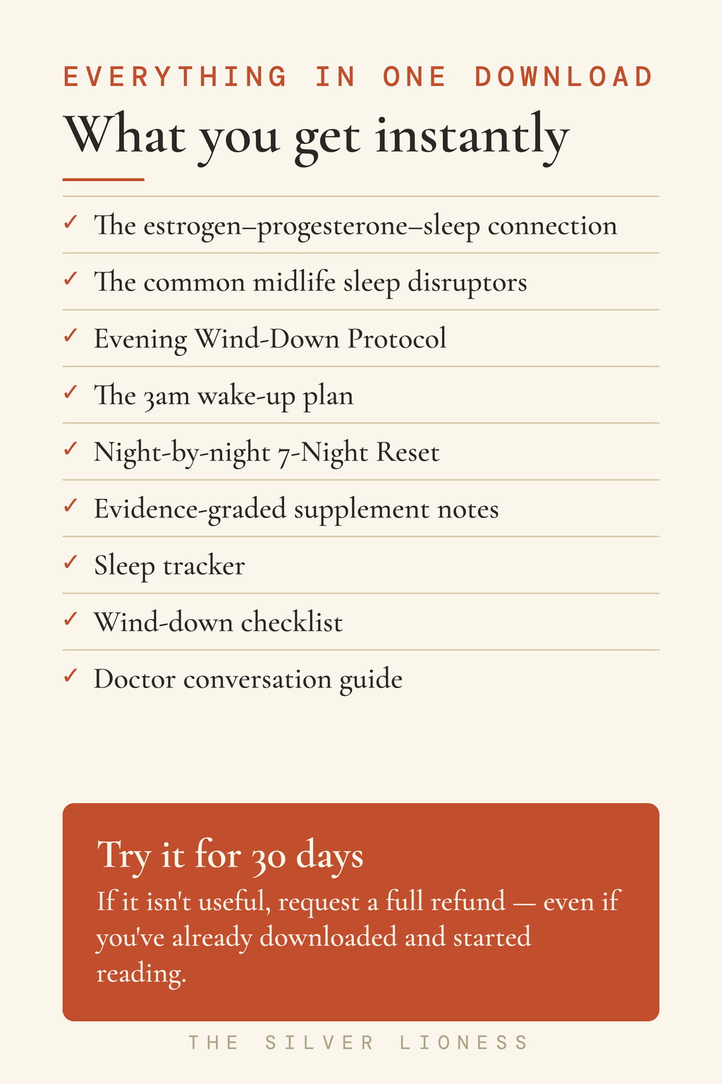 Sleep Again — everything in one download, 30-day guarantee